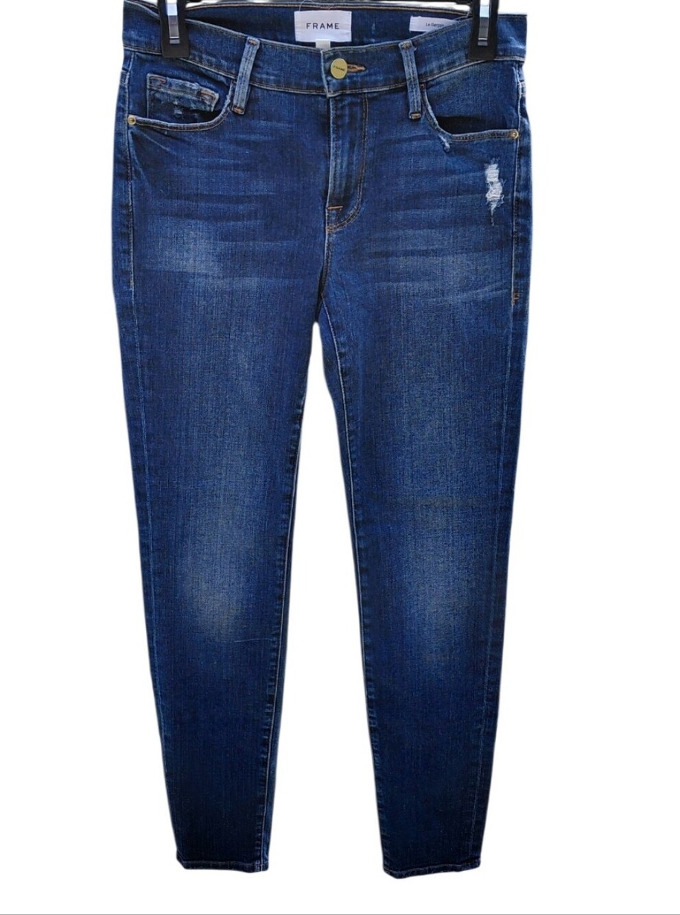 81326K..Women's Frame Denim Slim Dark Blue  Jeans Size 24, 28" Inseam 8" Rise